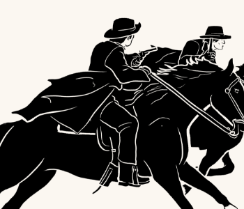 Outlaw robbing a train