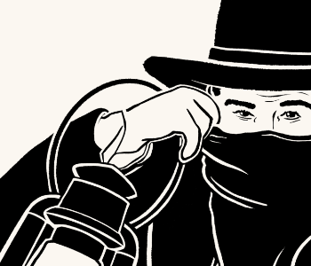 Outlaw robbing a train