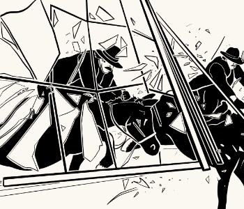 Outlaw robbing a train